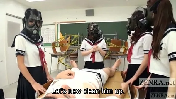 Große CFNM Gas Mask Inspektion japanischer Schülerinnen mit UntertitelnPower-Filme