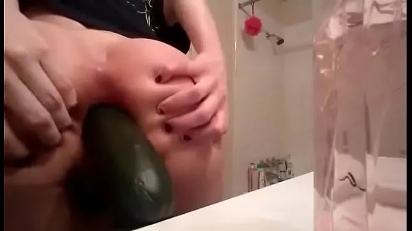 Big Young blonde gf fists herself and puts a cucumber in ass power Movies