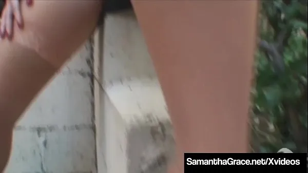 Grandes La sexy Samantha Grace frota el coño con medias cubanaspelículas poderosas