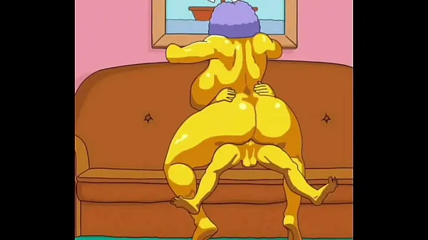 Grote Selma Bouvier from The Simpsons gets her fat ass fucked by a massive cock krachtfilms