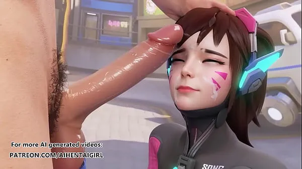 大きなOverwatch Dva cosplay Blowjob | Uncensored Hentai AI generated映画