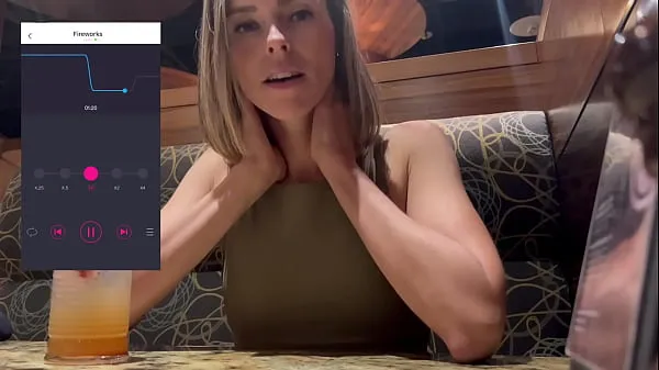 Films Public cumming in restaurant with Lush remote controlled vibrator puissants